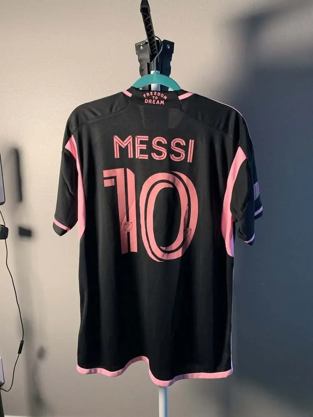 Adidas Inter Miami CF 23/24 Away Messi #10 Soccer Jersey XL Black Pink